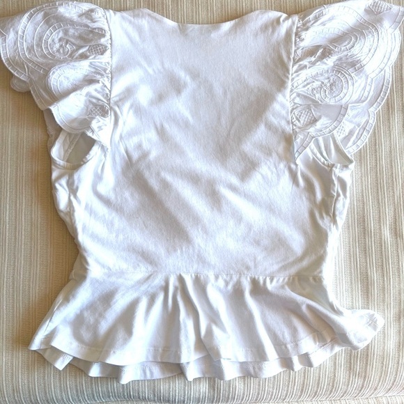 💥Express White Ruffled Peplum Blouse - Picture 11 of 11
